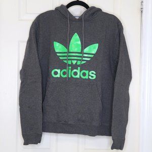 Adidas Trefoil Logo Green + Grey Hoodie S